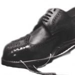 shoe repair by stitching men's shoe